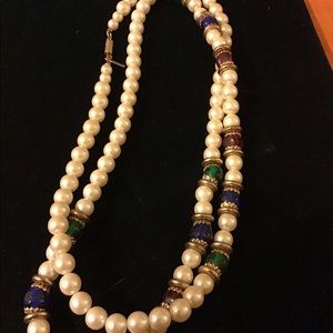 1928 COLLECTION PEARL & BEAD NECKLACE SINGLE STRAN